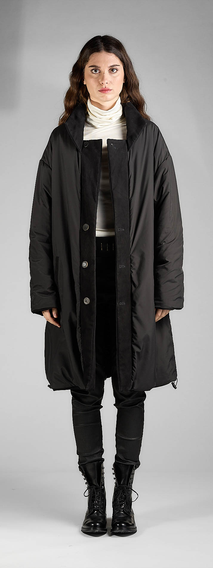 DANIELE BASTA LEATHER AND SILVER JACKET